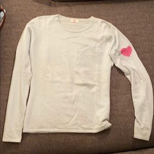 Silk and Cashmere Light Blue long sleeve t-shirt